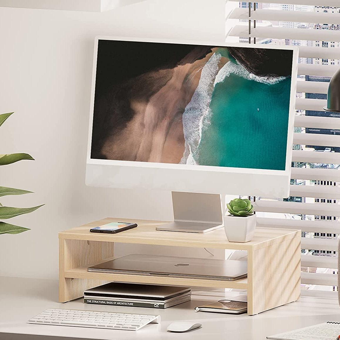 DECO TEK® | Rehausseur écran et PC-Sonoma-Ref:P002 - decotek