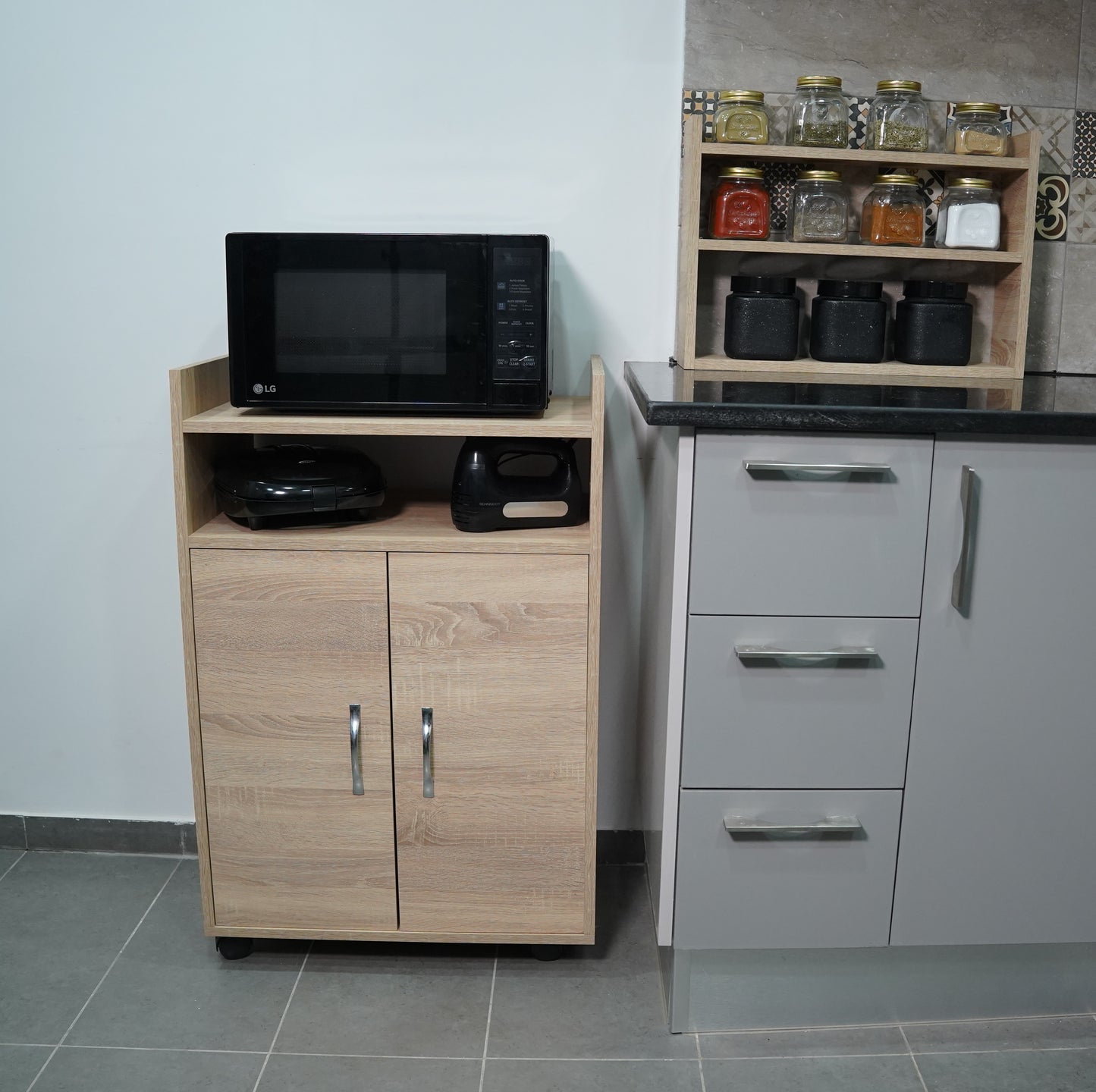 Rangement de cuisine avec roues