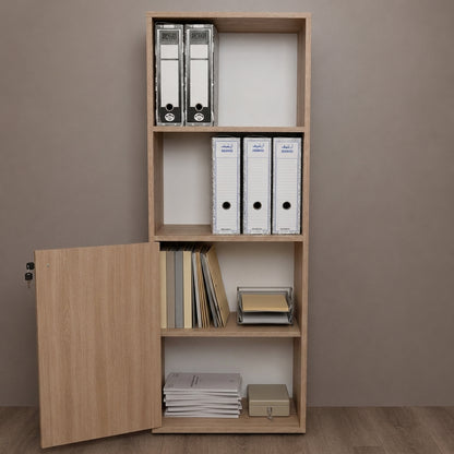bibliothèque bureautique avec porte