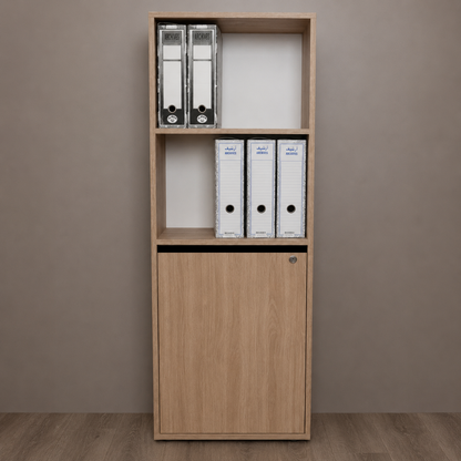 bibliothèque bureautique avec porte