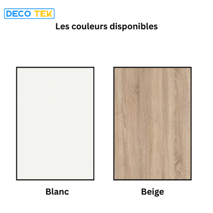 Étagère bureau extensible Decotek – 2 coloris disponibles : blanc et beige