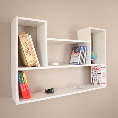 Étagère murale en U blanc – vue de face sans décoration