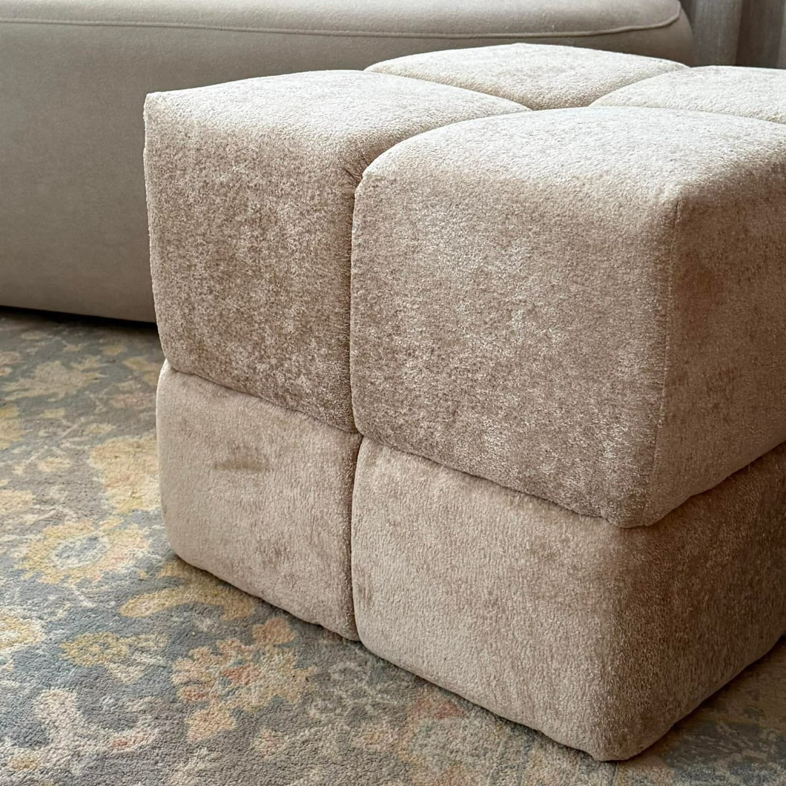 Pouf carré décoratif salon moderne – Decotek